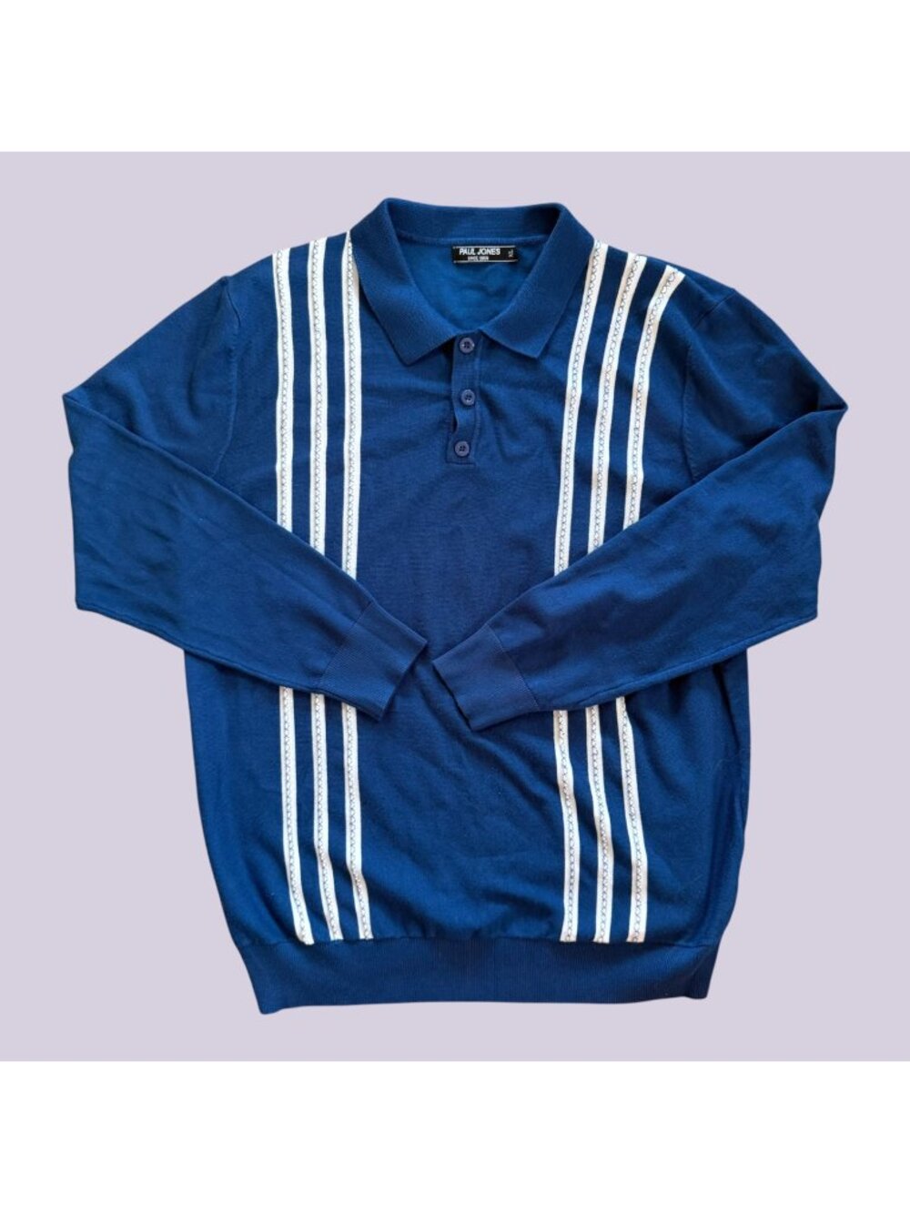 PJ Paul Jones Knitted Polo Pullover Golf Old Money Retro Inspired Sweater XL